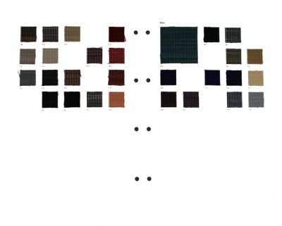 Stoffmusterkarte Raas von Kvadrat: Vielfältige Farbpalette und Texturen für hochwertige Möbelstoffe.